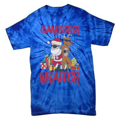 Gangster Wrapper Ugly Christmas Sweater Funny Pun Gangsta Gift Tie-Dye T-Shirt