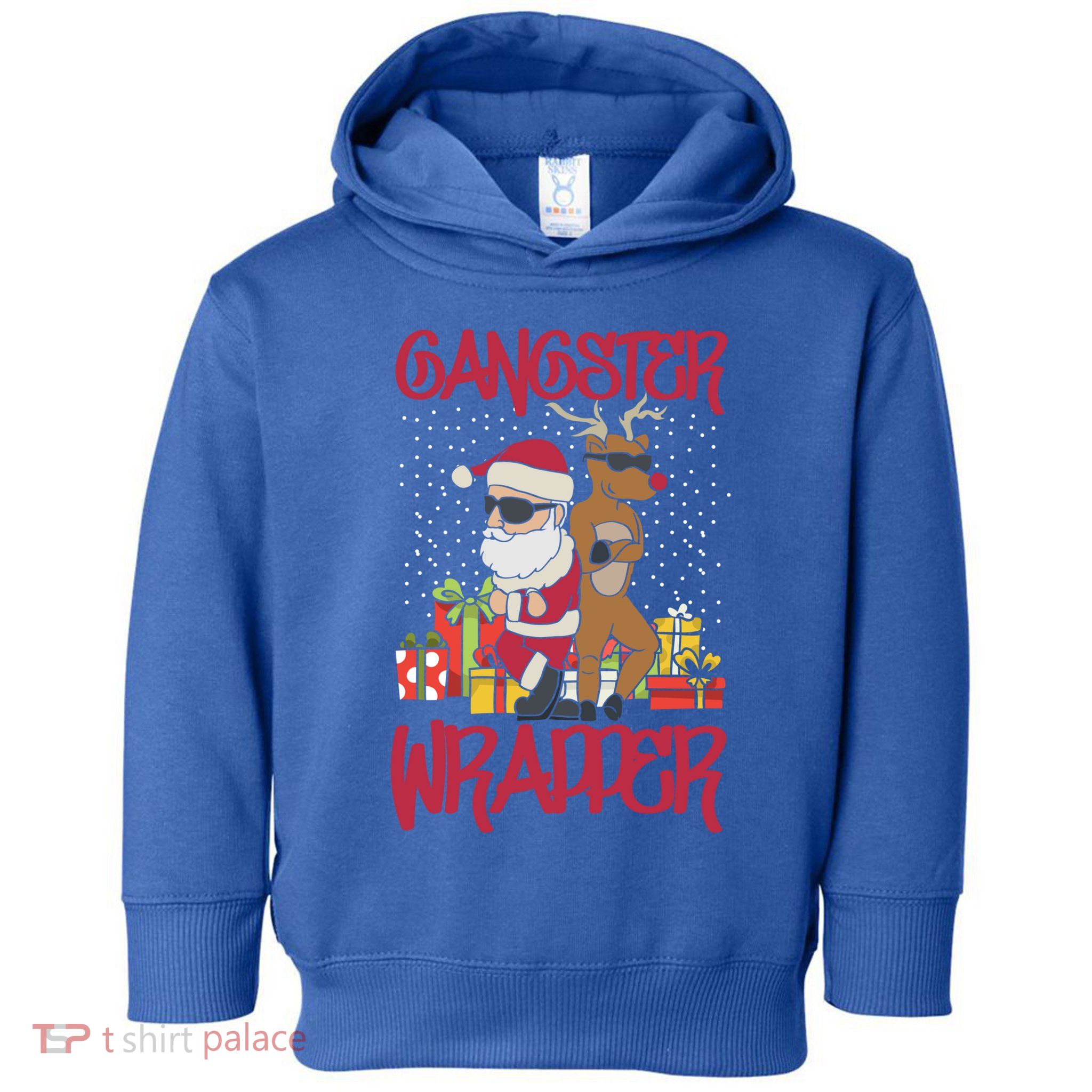 Gangster Wrapper Ugly Christmas Sweater Funny Pun Gangsta Gift Toddler Hoodie
