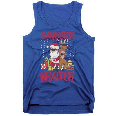 Gangster Wrapper Ugly Christmas Sweater Funny Pun Gangsta Gift Tank Top