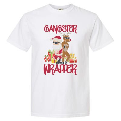 Gangster Wrapper Ugly Christmas Sweater Funny Pun Gangsta Gift Garment-Dyed Heavyweight T-Shirt