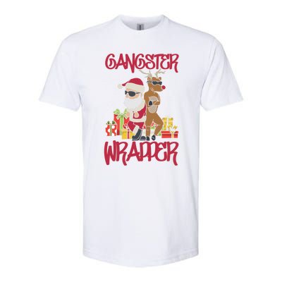 Gangster Wrapper Ugly Christmas Sweater Funny Pun Gangsta Gift Softstyle CVC T-Shirt