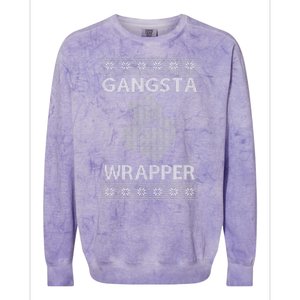 Gangsta Wrapper Ugly Christmas Sweater Colorblast Crewneck Sweatshirt