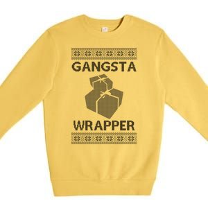 Gangsta Wrapper Ugly Christmas Sweater Premium Crewneck Sweatshirt