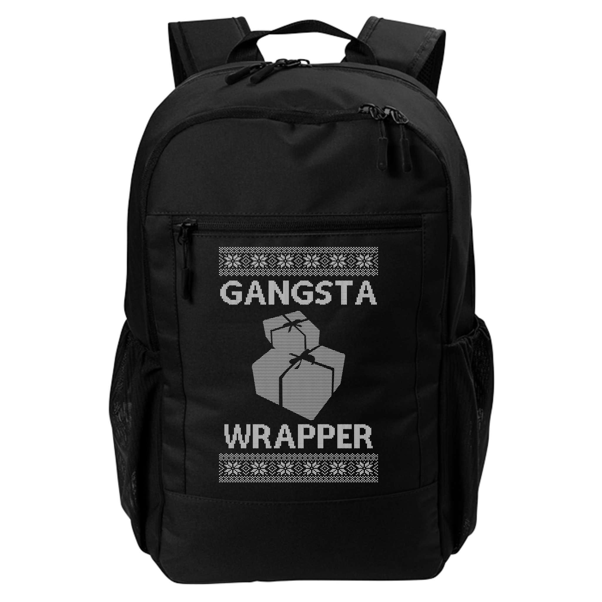 Gangsta Wrapper Ugly Christmas Sweater Backpack