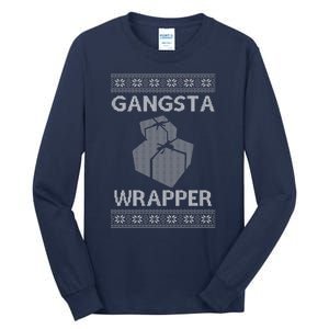 Gangsta Wrapper Ugly Christmas Sweater Tall Long Sleeve T-Shirt