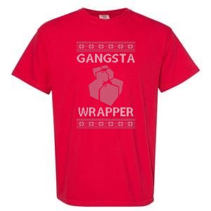 Gangsta Wrapper Ugly Christmas Sweater Garment-Dyed Heavyweight T-Shirt