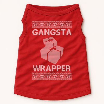Gangsta Wrapper Ugly Christmas Sweater Doggie Tank
