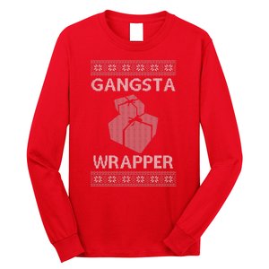 Gangsta Wrapper Ugly Christmas Sweater Long Sleeve Shirt