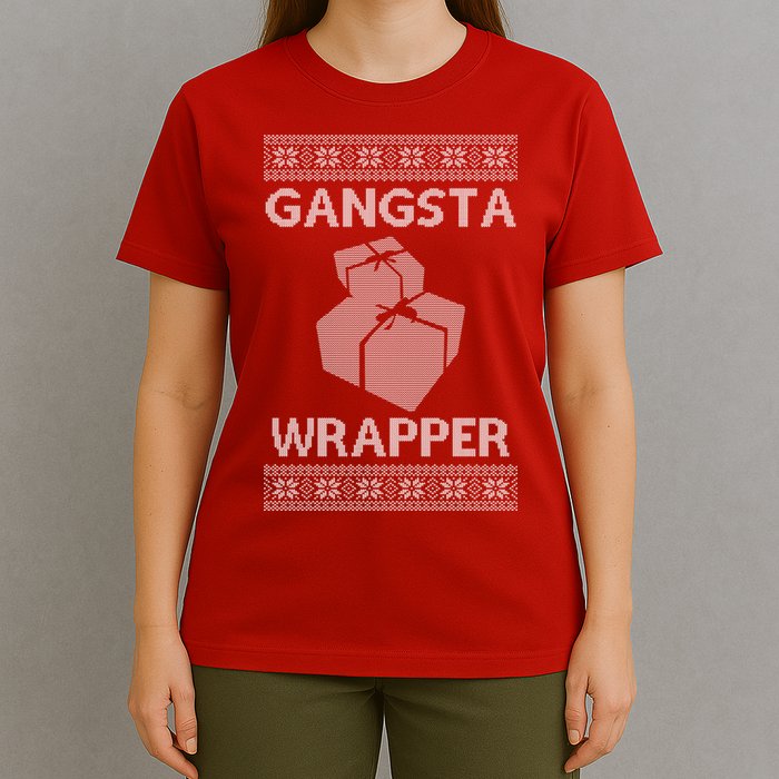 Gangsta Wrapper Ugly Christmas Sweater T-Shirt