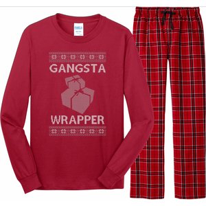 Gangsta Wrapper Ugly Christmas Sweater Long Sleeve Pajama Set