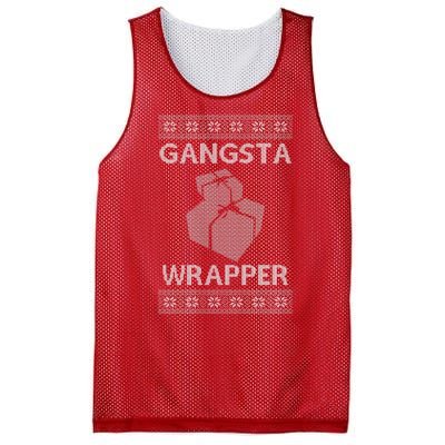 Gangsta Wrapper Ugly Christmas Sweater Mesh Reversible Basketball Jersey Tank