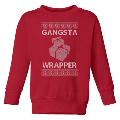 Gangsta Wrapper Ugly Christmas Sweater Toddler Sweatshirt