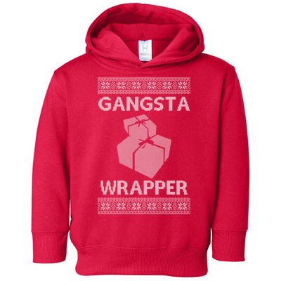 Gangsta Wrapper Ugly Christmas Sweater Toddler Hoodie