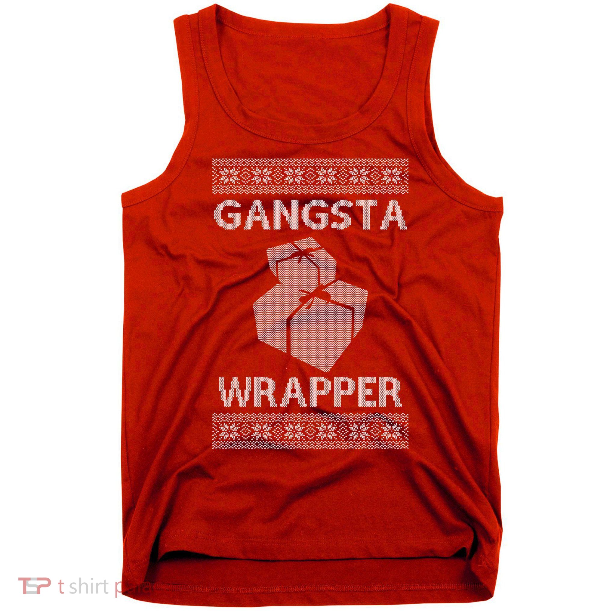 Gangsta Wrapper Ugly Christmas Sweater Tank Top