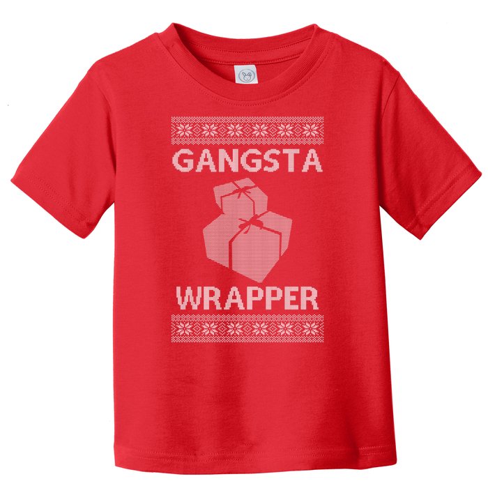 Gangsta Wrapper Ugly Christmas Sweater Toddler T-Shirt