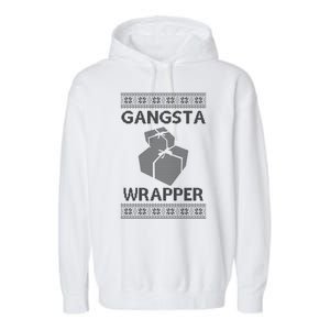 Gangsta Wrapper Ugly Christmas Sweater Garment-Dyed Fleece Hoodie