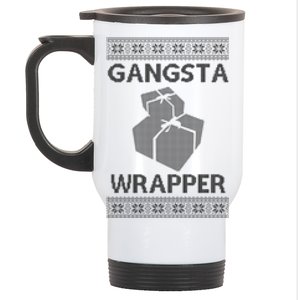 Gangsta Wrapper Ugly Christmas Sweater Stainless Steel Travel Mug