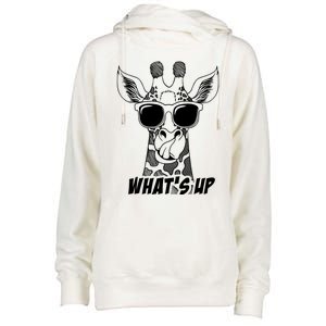 Giraffe WhatS Up Womens Funnel Neck Pullover Hood