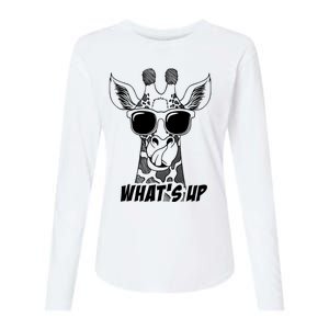 Giraffe WhatS Up Womens Cotton Relaxed Long Sleeve T-Shirt