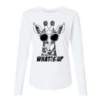 Giraffe WhatS Up Womens Cotton Relaxed Long Sleeve T-Shirt