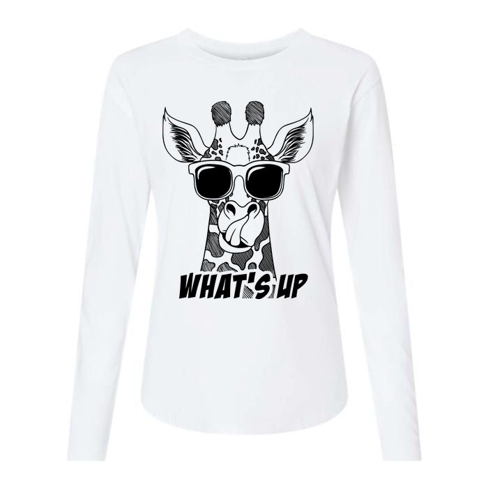 Giraffe WhatS Up Womens Cotton Relaxed Long Sleeve T-Shirt