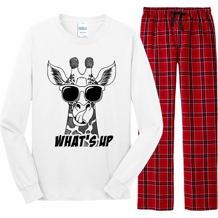 Giraffe WhatS Up Long Sleeve Pajama Set