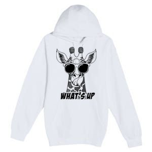 Giraffe WhatS Up Premium Pullover Hoodie