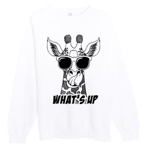 Giraffe WhatS Up Premium Crewneck Sweatshirt