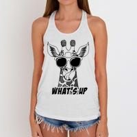 Giraffe WhatS Up Women's Knotted Racerback Tank