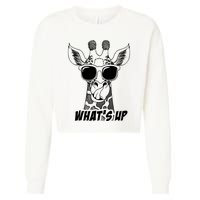 Giraffe WhatS Up Cropped Pullover Crew