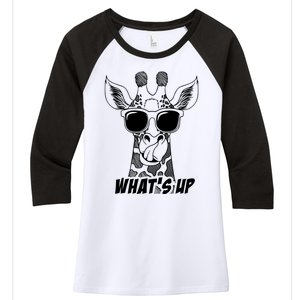 Giraffe WhatS Up Women's Tri-Blend 3/4-Sleeve Raglan Shirt