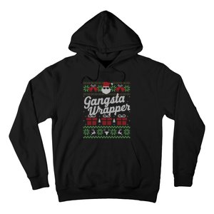 Gansta Wrapper Ugly Christmas Sweater Funny Santa Hoodie