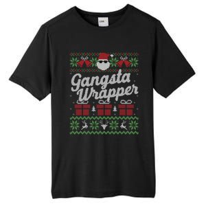 Gansta Wrapper Ugly Christmas Sweater Funny Santa Tall Fusion ChromaSoft Performance T-Shirt