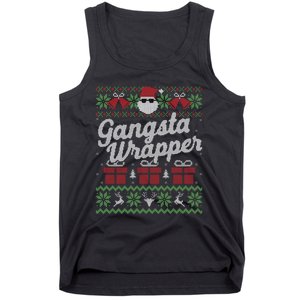 Gansta Wrapper Ugly Christmas Sweater Funny Santa Tank Top