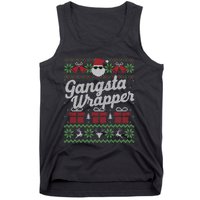 Gansta Wrapper Ugly Christmas Sweater Funny Santa Tank Top