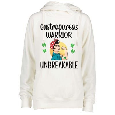 Gastroparesis Warrior Unbreakable Gastroparesis Great Gift Womens Funnel Neck Pullover Hood