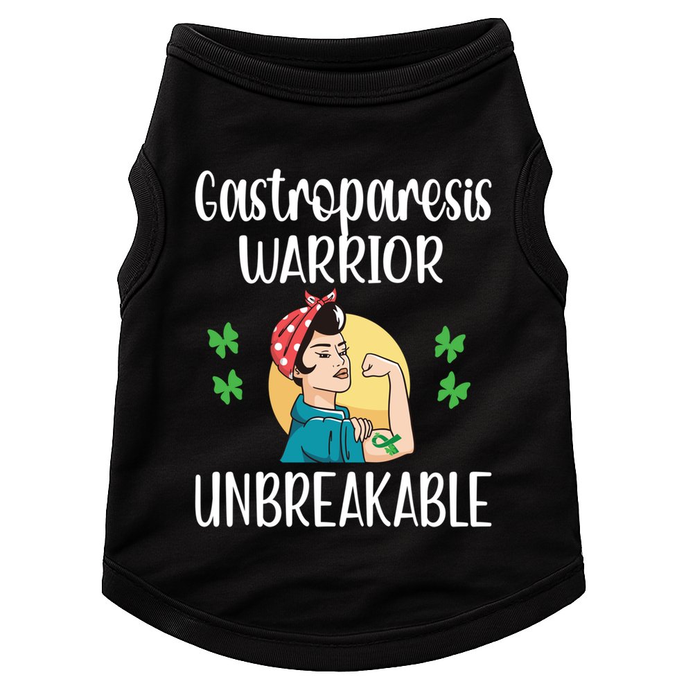 Gastroparesis Warrior Unbreakable Ribbon Gastroparesis Mom Gift Doggie Tank