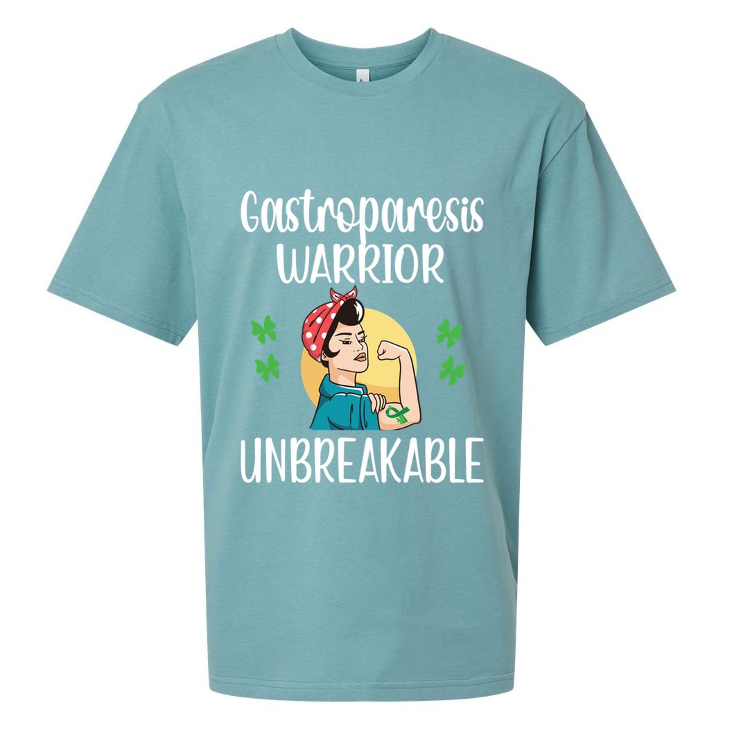 Gastroparesis Warrior Unbreakable Ribbon Gastroparesis Mom Gift Sueded Cloud Jersey T-Shirt