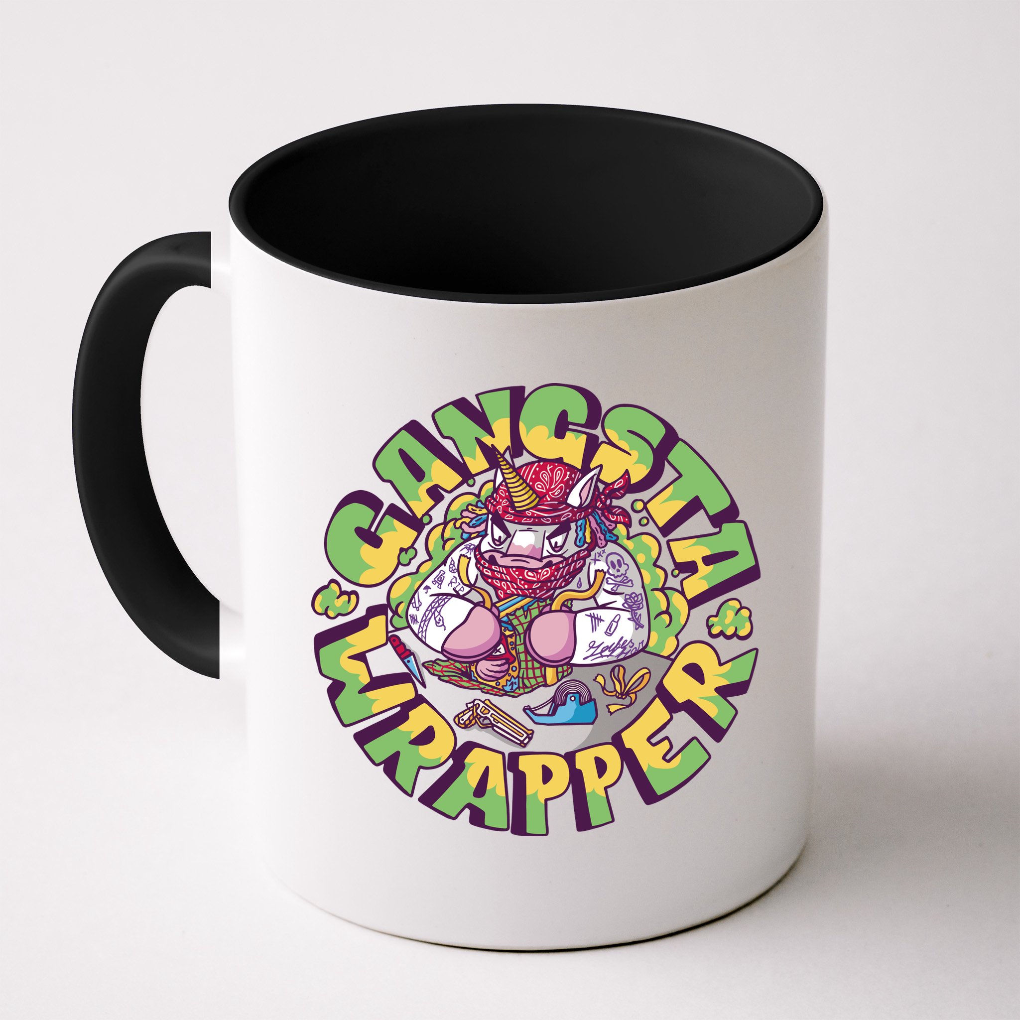 Gangsta Wrapper Unicorn Christmas Mug
