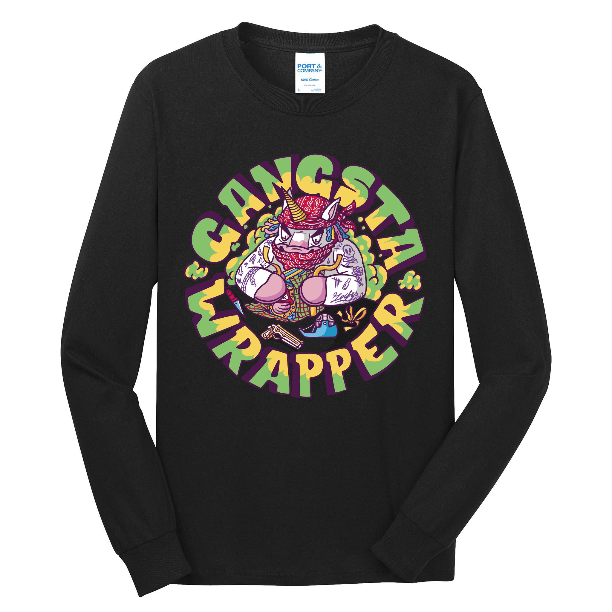 Gangsta Wrapper Unicorn Christmas Tall Long Sleeve T-Shirt