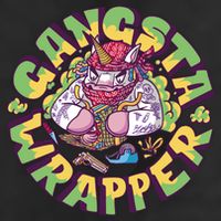 Gangsta Wrapper Unicorn Christmas Golf Towel