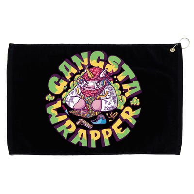 Gangsta Wrapper Unicorn Christmas Grommeted Golf Towel