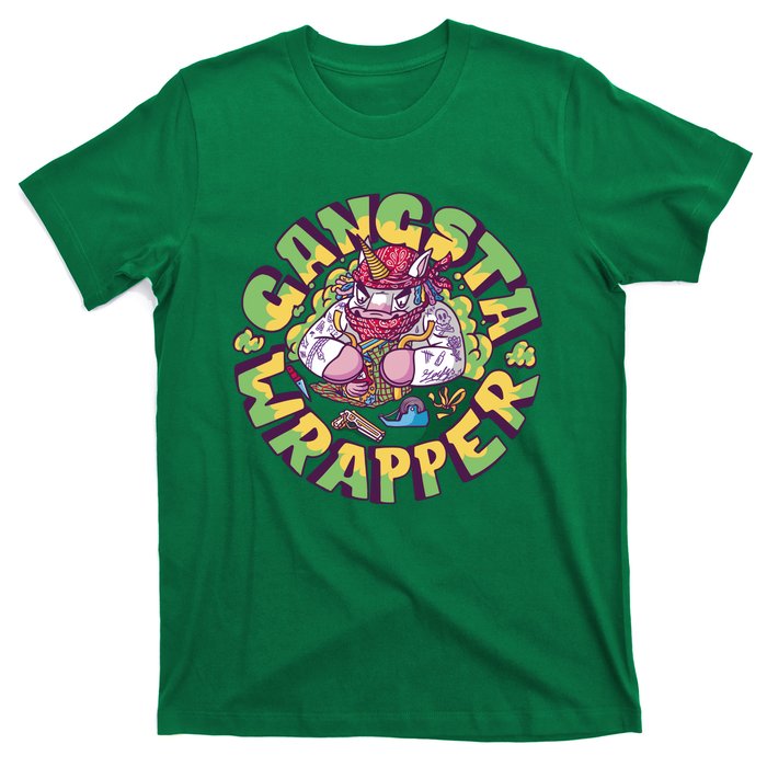 Gangsta Wrapper Unicorn Christmas T-Shirt