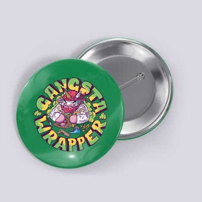 Gangsta Wrapper Unicorn Christmas Button