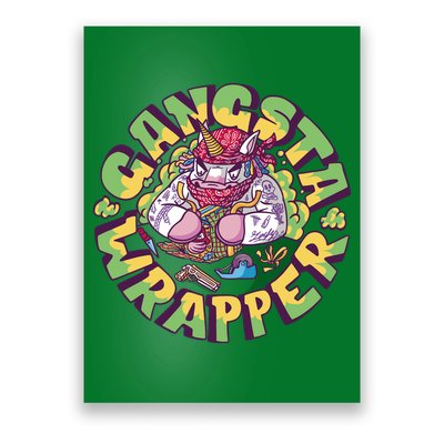 Gangsta Wrapper Unicorn Christmas Poster