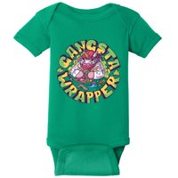 Gangsta Wrapper Unicorn Christmas Baby Bodysuit