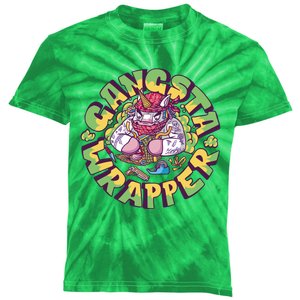 Gangsta Wrapper Unicorn Christmas Kids Tie-Dye T-Shirt