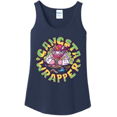 Gangsta Wrapper Unicorn Christmas Ladies Essential Tank