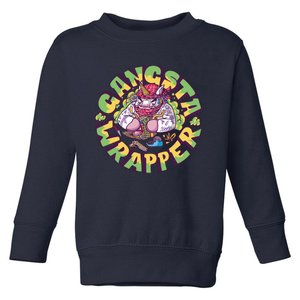 Gangsta Wrapper Unicorn Christmas Toddler Sweatshirt