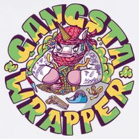 Gangsta Wrapper Unicorn Christmas Garment-Dyed Sweatshirt